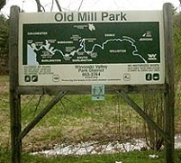 Old Mill Park map at park entrance  [photo]