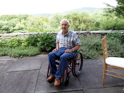 J. Brooks Buxton on his patio [photo]
