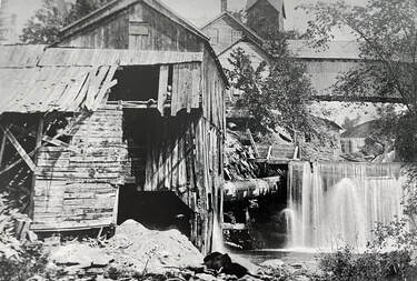 SAW MILL ON BROWN'S RIVER SITE #1 - photo c. 1900 [Click to Enlarge]